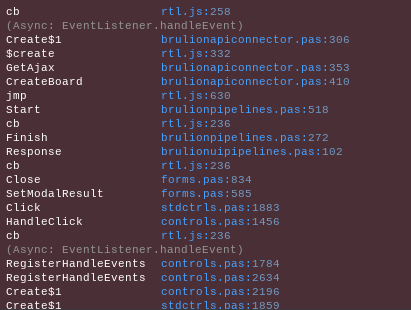 Call stack in the browser