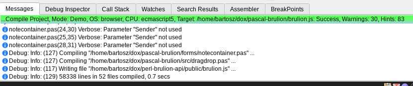 Compilation in Lazarus